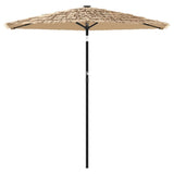 Garden Parasol with Steel Pole Brown 223x223x213 cm 4005097