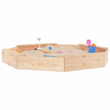Sandbox with Seats Octagon Solid Wood Pine 825016