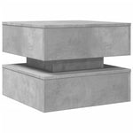 ZNTS Coffee Table with LED Lights Concrete Grey 50x50x40 cm 839857