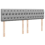 ZNTS Box Spring Bed with Mattress Light Grey 180x200 cm Fabric 3285974