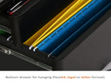 Lockable Cabinet, Rolling Filing Cabinet with 3 Drawers, Steel Office Drawer Unit for A4, Letter, T3398P342261