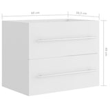 Sink Cabinet White 60x38.5x48 cm Engineered Wood 804692
