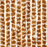 Fly Curtain Ochre and White 100x230 cm Chenille 377402