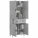 Highboard Concrete Grey 69.5x34x180 cm Engineered Wood 3198165