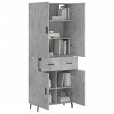 Highboard Concrete Grey 69.5x34x180 cm Engineered Wood 3198165