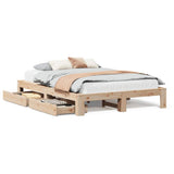 Bed Frame without Mattress 140x190 cm Solid Wood Pine 3309011