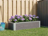 Garden Raised Bed Grey 75 x 30 x 22 cm WPC and Aluminium 42039080