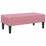 Bench with Cushion Pink 113 x 57 x 39 cm Velvet 42001951