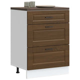 Kitchen Base Cabinet Porto Brown Oak Engineered Wood 854266