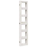 Room Divider 6 Panels White Solid Wood Paulownia 358699