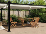 Garden Gazebo with Retractable Roof Cream 3x6 m Aluminium 3217061