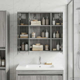 Bathroom Mirror Cabinet Grey Sonoma 63.5 x 16 x 62.5 cm 889156