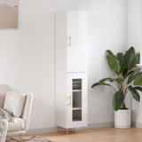 Highboard High Gloss White 34.5x34x180 cm Engineered Wood 3199035