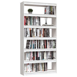 Book Cabinet/Room Divider White 100x30x200 cm Solid Pinewood 808229