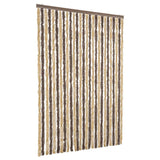 Fly Curtain Dark Brown and Beige 118x220 cm Chenille 4004885