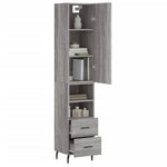 Highboard Grey Sonoma 34.5x34x180 cm Engineered Wood 3198935
