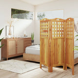 3-Panel Room Divider 121.5x2x115 cm Solid Wood Acacia 318546