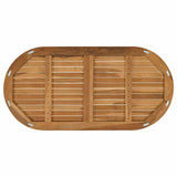 Table Top Oval Solid Teak Wood Natural 42033173