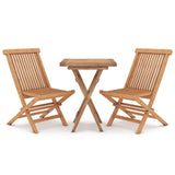 3 Piece Garden Dining Set Solid Wood Teak 3087188