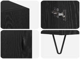 Sideboard Black Oak 90 x 32.5 x 80 cm Engineered Wood 879584