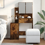 Dressing Table with Cabinet Smoked Oak 80x35x132 cm 848238