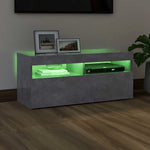 TV Cabinet with LED Lights Concrete Grey 90x35x40 cm 804386
