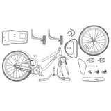 Kids Bike 12 Inches for 2-4 Years Old Dark Pink 42009225