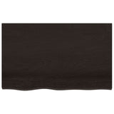 Bathroom Countertop Dark Brown 80x50x cm Treated Solid Wood 3156217