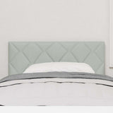 Headboard Height Adjustable Light grey 100 cm Velvet 42007235