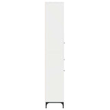 Bathroom Cabinet with Door High Gloss White 31.5 x 33 x 190 cm 883408