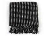 Throw Cotton Squares 220x250 cm Black 245332