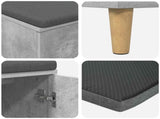 Hall Bench with Cushion Concrete Grey 100 x 38 x 46 cm 891539