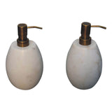 White Marble Soap Dispenser of 2 IN3224