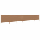 6-panel Wind Screen Fabric 800x120 cm Taupe 47177