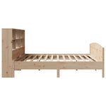 ZNTS Bookcase Bed without Mattress 200x200cm Solid Wood Pine 3323092