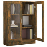 Vitrine Cabinet Smoked Oak 82.5x30.5x115 cm Engineered Wood 815618
