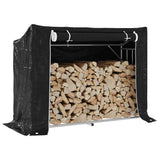Firewood Rack with Rain Cover 151x60.5x110.5 cm Galvanised Steel 4104941