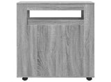 Narrow Bathroom Cabinet with Wheels Grey Sonoma Engineered Wood 855273