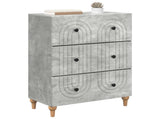 Drawer Cabinet Concrete Grey 66 x 34.5 x 90 cm Engineered Wood 894148