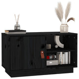 TV Cabinet Black 70x34x40 cm Solid Wood Pine 818239
