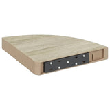 326632 Wall Corner Shelves 4 pcs Oak and White 25x25x3,8 cm MDF