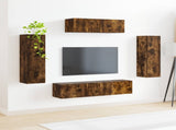 TV Cabinet 5 pcs Smoked Oak 3409173