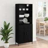 Highboard Black oak 69.5 x 34 x 180 cm Engineered Wood 3416281