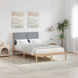 Bed Frame with Headboard Brown 120 x 190 cm Solid Pine Wood 878904