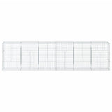 Gabion Basket with Cover 600x50x150 cm Galvanised Iron 3295159