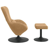 Egg Chair with Footstool Brown 63 x 73 x 90 cm Velvet 42002752