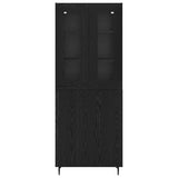 Highboard 2 pcs Black Oak Engineered Wood 3416088
