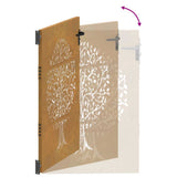 Garden Gate 85x125 cm Corten Steel Tree Design 153210