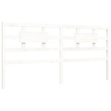 Bed Frame without Mattress White 200x200 cm Solid Wood 3194462