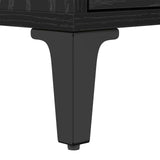 TV Cabinet Black Oak 150 x 30 x 45 cm Engineered Wood and Iron 879485
